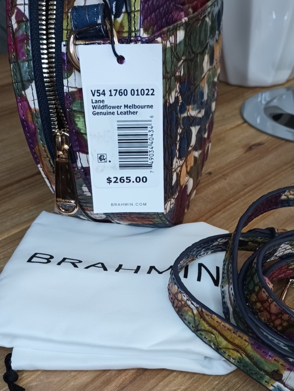 Brahmin “Lane” Wildflower Melbourne Crossbody Bag, With Dusty - Picture 4 of 6